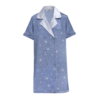 Short Sleeve Dress - Starry Blue
