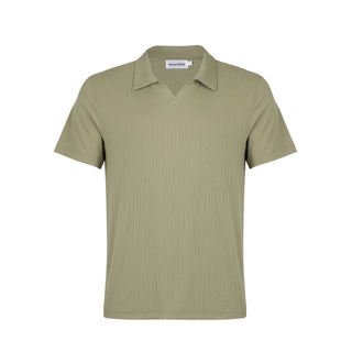 Mens Collared Top - Sage Green