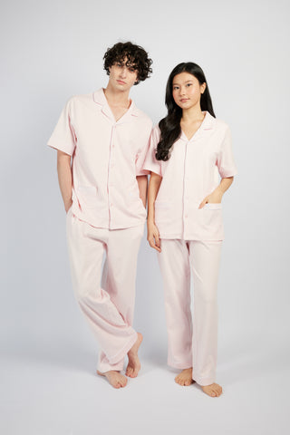 Good Night Short Sleeve Top - Soft Pink