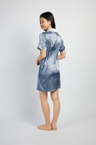 Short Sleeve Dress - Starry Blue