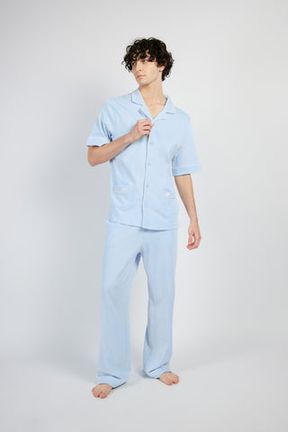 Good Night Short Sleeve Top - Baby Blue