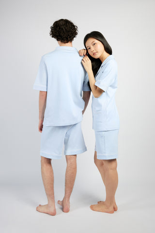 Good Night Short Sleeve Top - Baby Blue